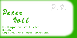 peter voll business card